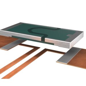 Layout of solder pad for surface mount CMx resistor