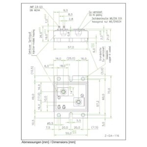 Isabellenhütte RUG-Z series dimensions diagram