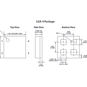 Coto LGA-4 Package Dimensional Diagram